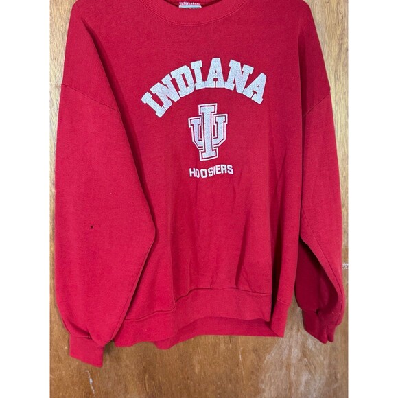 Vintage Indiana University IU Hoosiers Jerzees Crewneck Sweater XL USA - Picture 3 of 9